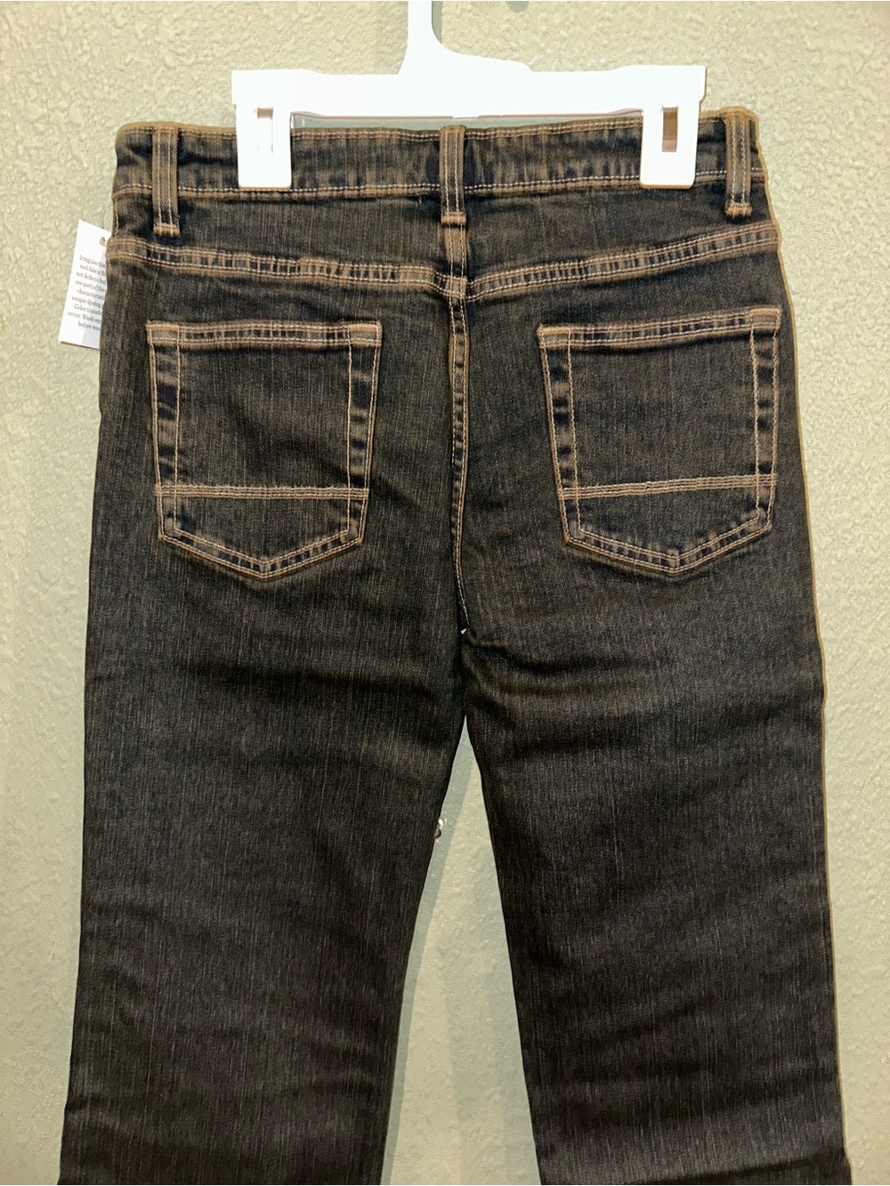 Cat & Jack boys Black Straight Jeans with Contrast Stitching - Picture 6 of 7
